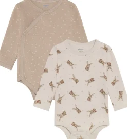 Slå-om Bodyer l/æ - 4-pak - Flint Stone|Pippi Baby New