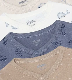 Slå-om Bodyer l/æ - 4-pak - Flint Stone|Pippi Baby New