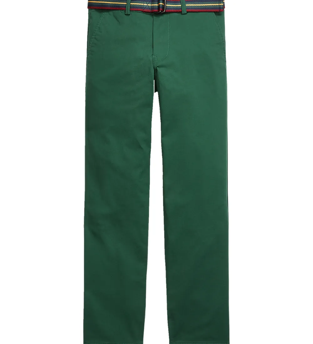 Bukser - Bedford - Grøn m. Bælte|Polo Ralph Lauren Outlet