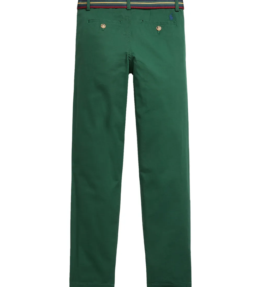 Bukser - Bedford - Grøn m. Bælte|Polo Ralph Lauren Outlet