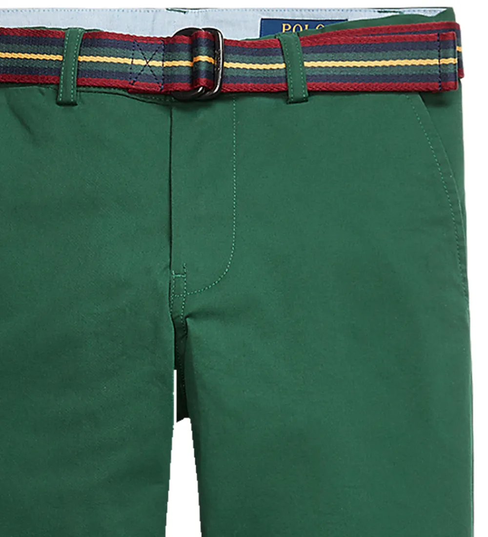 Bukser - Bedford - Grøn m. Bælte|Polo Ralph Lauren Outlet
