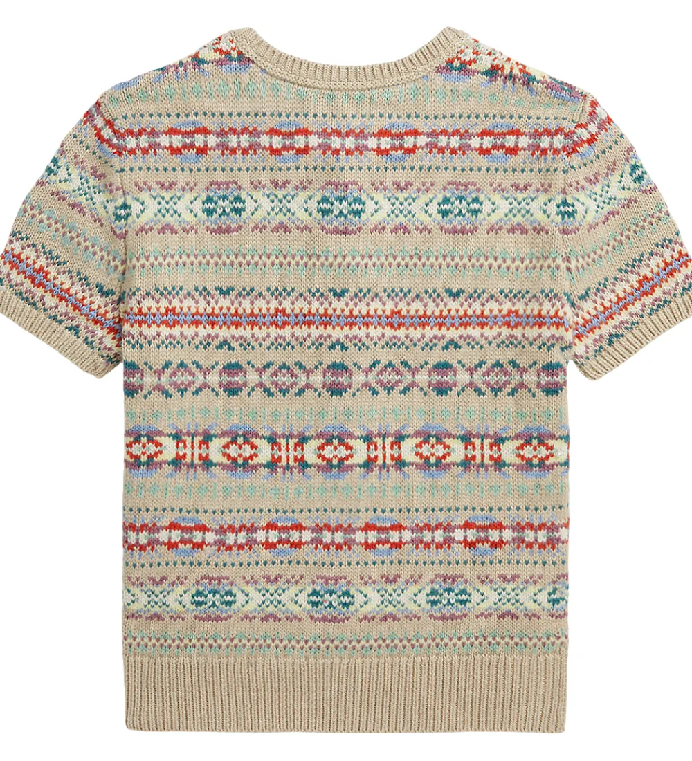 Cardigan - Bomuld/Uld - Beige/Multifarvet|Polo Ralph Lauren Hot
