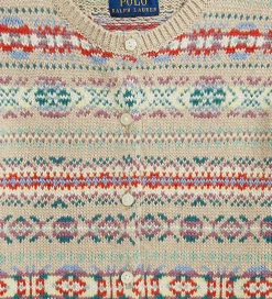 Cardigan - Bomuld/Uld - Beige/Multifarvet|Polo Ralph Lauren Hot