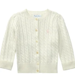 Cardigan - Strik - Mini Cable - Warm White|Polo Ralph Lauren Discount