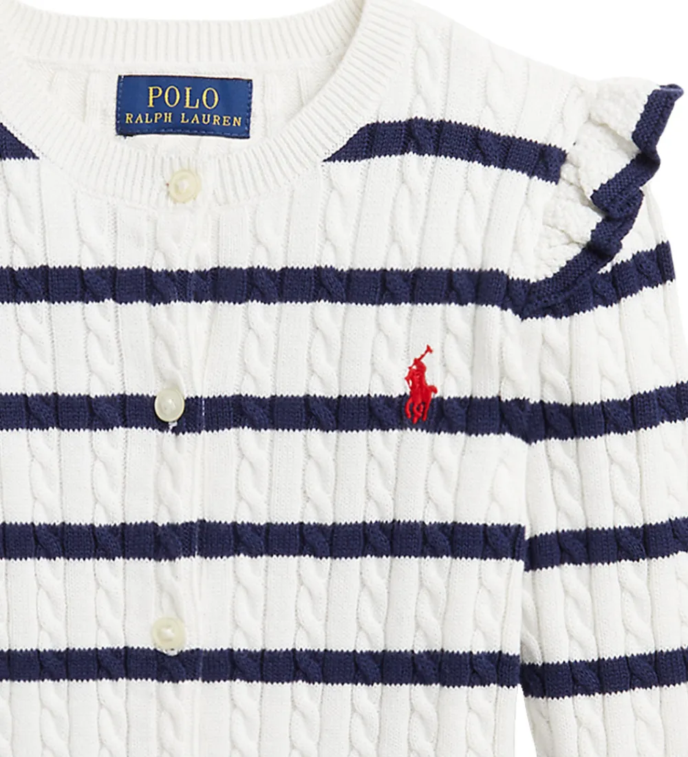 Cardigan - Strik - Deckwash White/Newport Navy|Polo Ralph Lauren