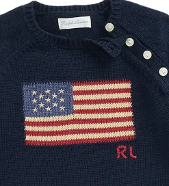 Heldragt - Strik - Hunter Navy m. Flag|Polo Ralph Lauren Outlet