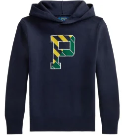 Hættetrøje - Strik - Letterman - Navy m. Gul/G|Polo Ralph Lauren Clearance