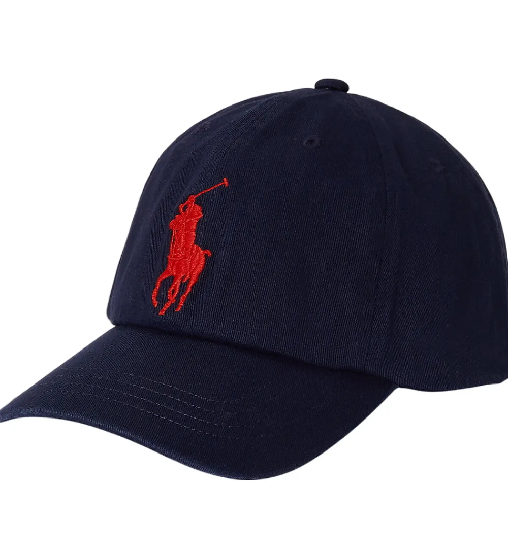 Kasket - Navy /Rød m. Logo|Polo Ralph Lauren Outlet
