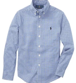 Skjorte - Core Replen - Blå/Hvidternet|Polo Ralph Lauren Outlet