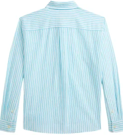 Skjorte - Hør - Lyseblå/Hvidstribet|Polo Ralph Lauren Sale