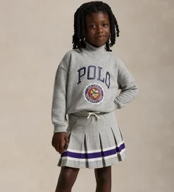 Tennisnederdel - Gråmeleret m. Lilla/Hvid|Polo Ralph Lauren New