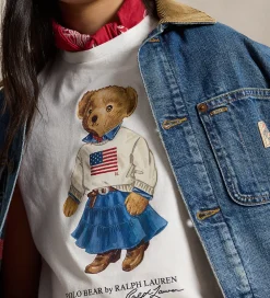 T-shirt - Hvid m. Bamse|Polo Ralph Lauren Discount