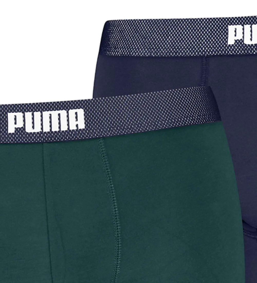 Boxershorts - 2-pak - Grøn/Navy|Puma Online