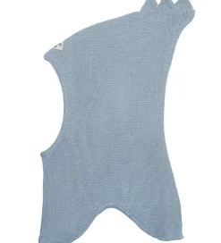 Elefanthue - 2-lags - Uld/Bomuld - Blå m. Takker|Racing Kids Clearance