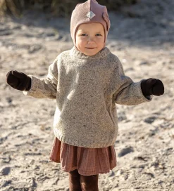 Elefanthue - Uld/Bomuld - 2-lags - Støvet Lilla m. S|Racing Kids Online