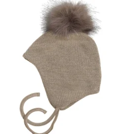 Hue - Uld/Bomuld - Havre m. Kvast|Racing Kids Outlet