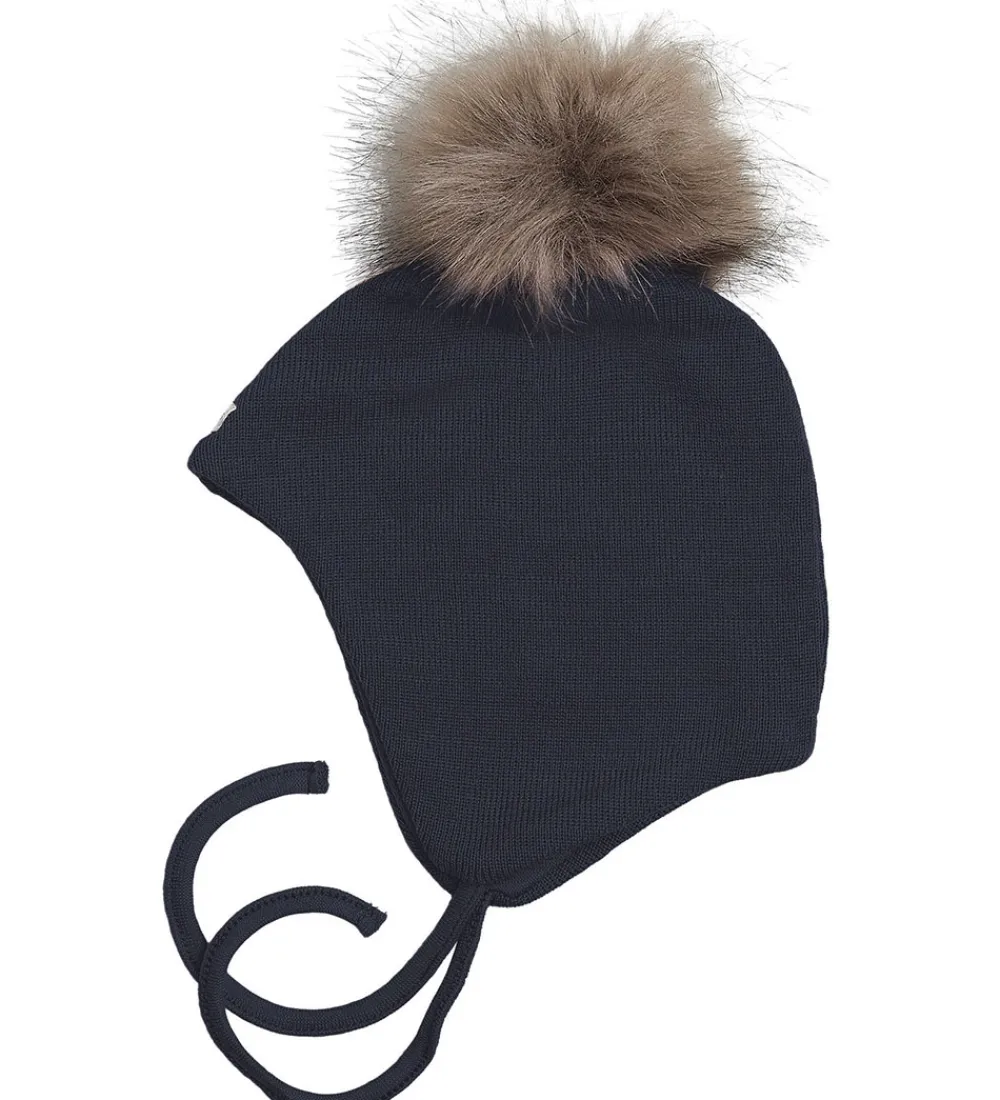 Hue - Uld/Bomuld - Classic Navy m. Kvast|Racing Kids Hot