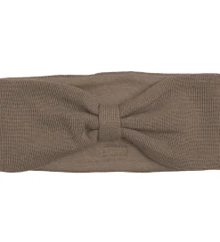 Pandebånd - Uld/Bomuld - Brown Birch Bark m. Sløjfe|Racing Kids Best