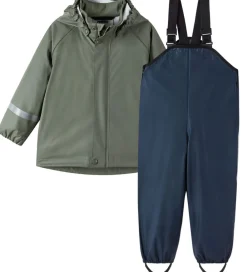 Regntøj m. Seler - Tihku - PU - Greyish Green|Reima Online