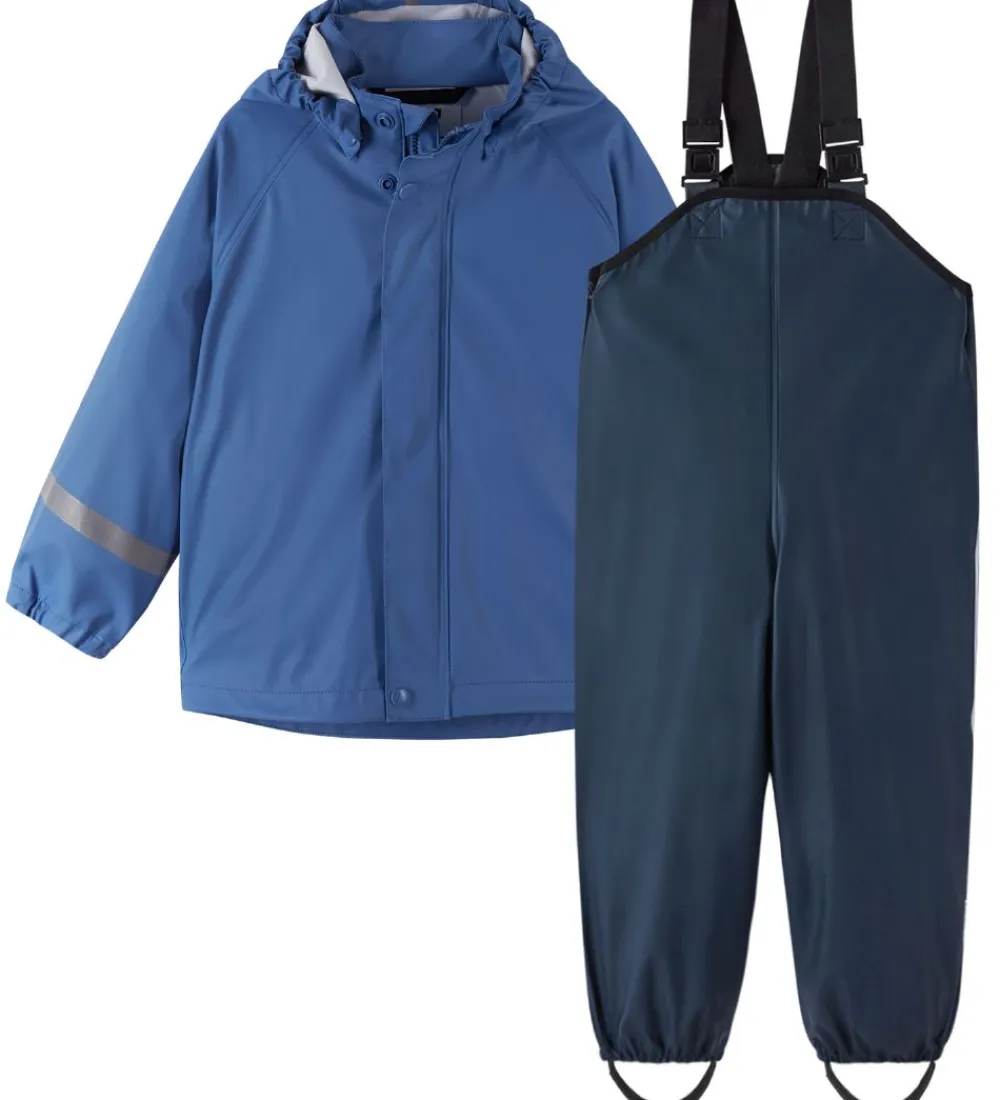 Regntøj m. Seler - Tihku - PU - Denim Blue|Reima Best