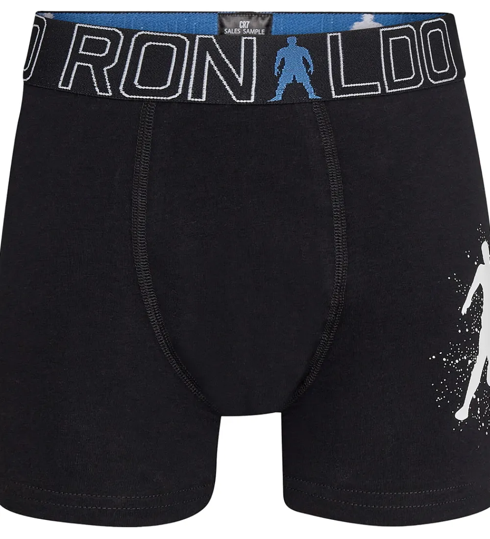 Ronaldo Boxershorts - Noos - 2-pak - Sort/Grå m. Blå|JBS Best