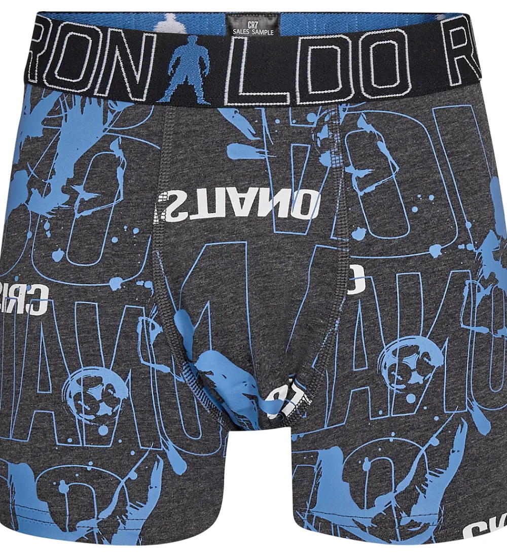 Ronaldo Boxershorts - Noos - 2-pak - Sort/Grå m. Blå|JBS Best