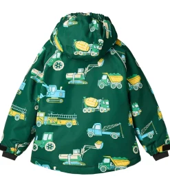 Vinterjakke - Evergreen m. Køretøj|Småfolk