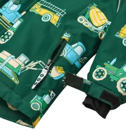 Vinterjakke - Evergreen m. Køretøj|Småfolk