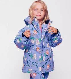 Vinterjakke - Purple Delight m. Fugle/Blomster|Småfolk Best