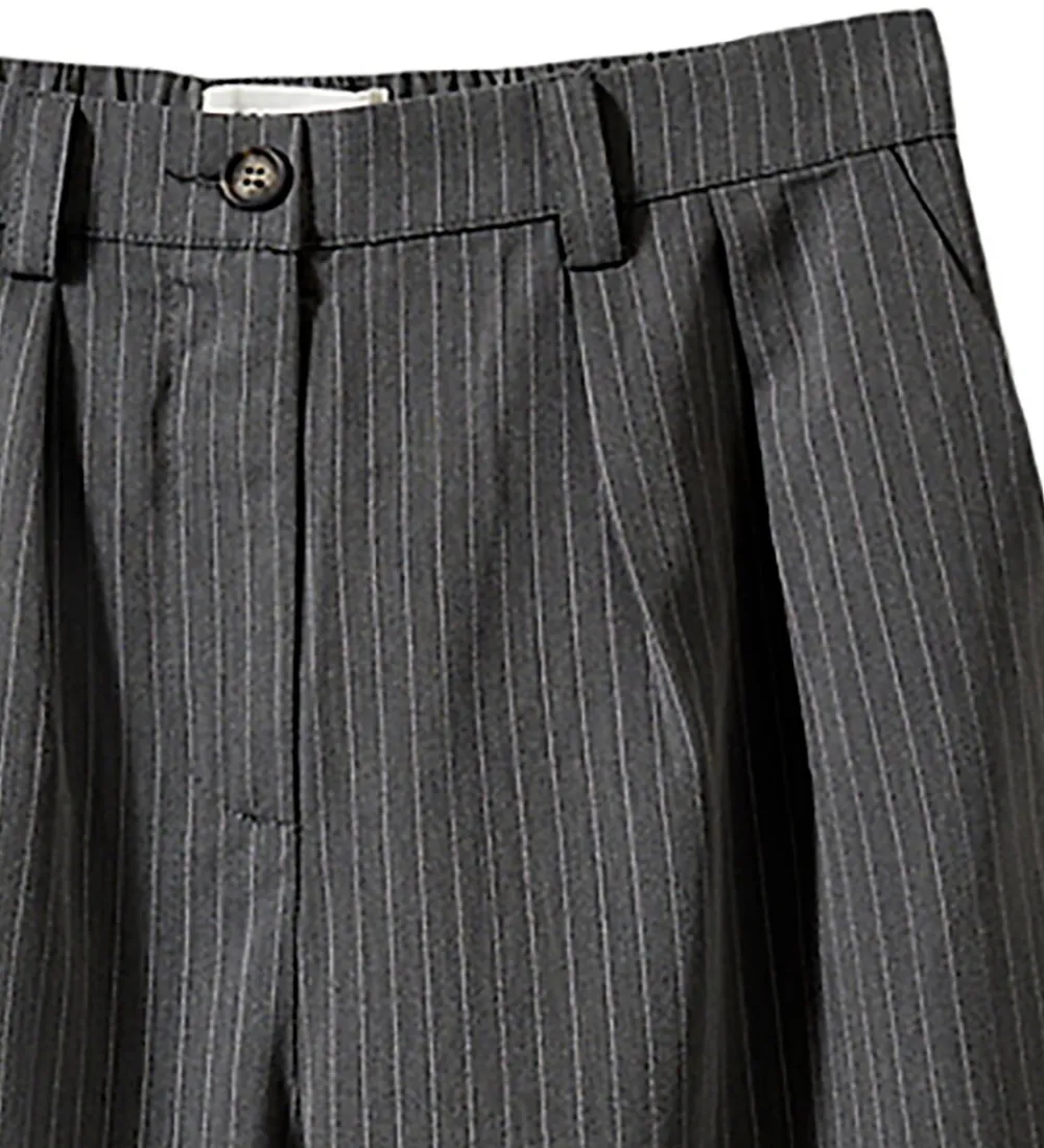 Bukser - Malinasy - Dark Grey Striped|Sofie Schnoor Online
