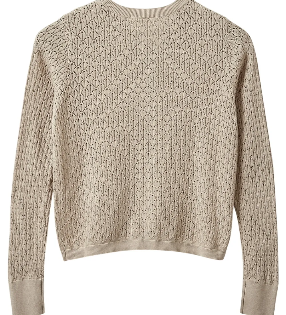 Cardigan - Strik - CisseSY - Beige m. Hulmønster|Sofie Schnoor Sale