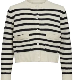 Cardigan - Strik - Off White m. Striber|Sofie Schnoor Discount