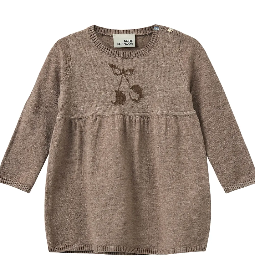 Kjole - Strik - Uld - Dagnysb - Brunmeleret|Sofie Schnoor