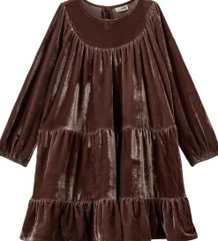 Kjole - Velour - SelineSB - Brun|Sofie Schnoor Online
