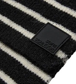 Tørklæde - Strik - Lailasy - Sort m. Striber|Sofie Schnoor Hot