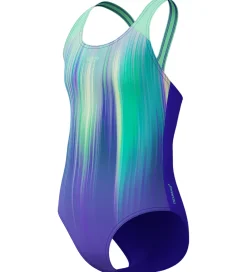 Badedragt - Digi Placement Splashback - Grøn/Lilla|Speedo Online