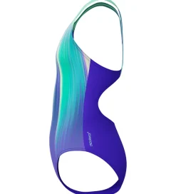 Badedragt - Digi Placement Splashback - Grøn/Lilla|Speedo Online