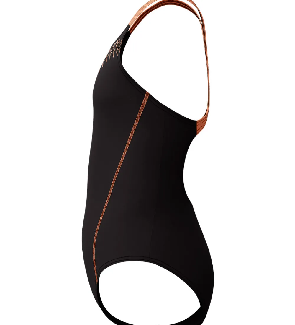 Badedragt - Medalist - Sort/Fersken|Speedo Hot