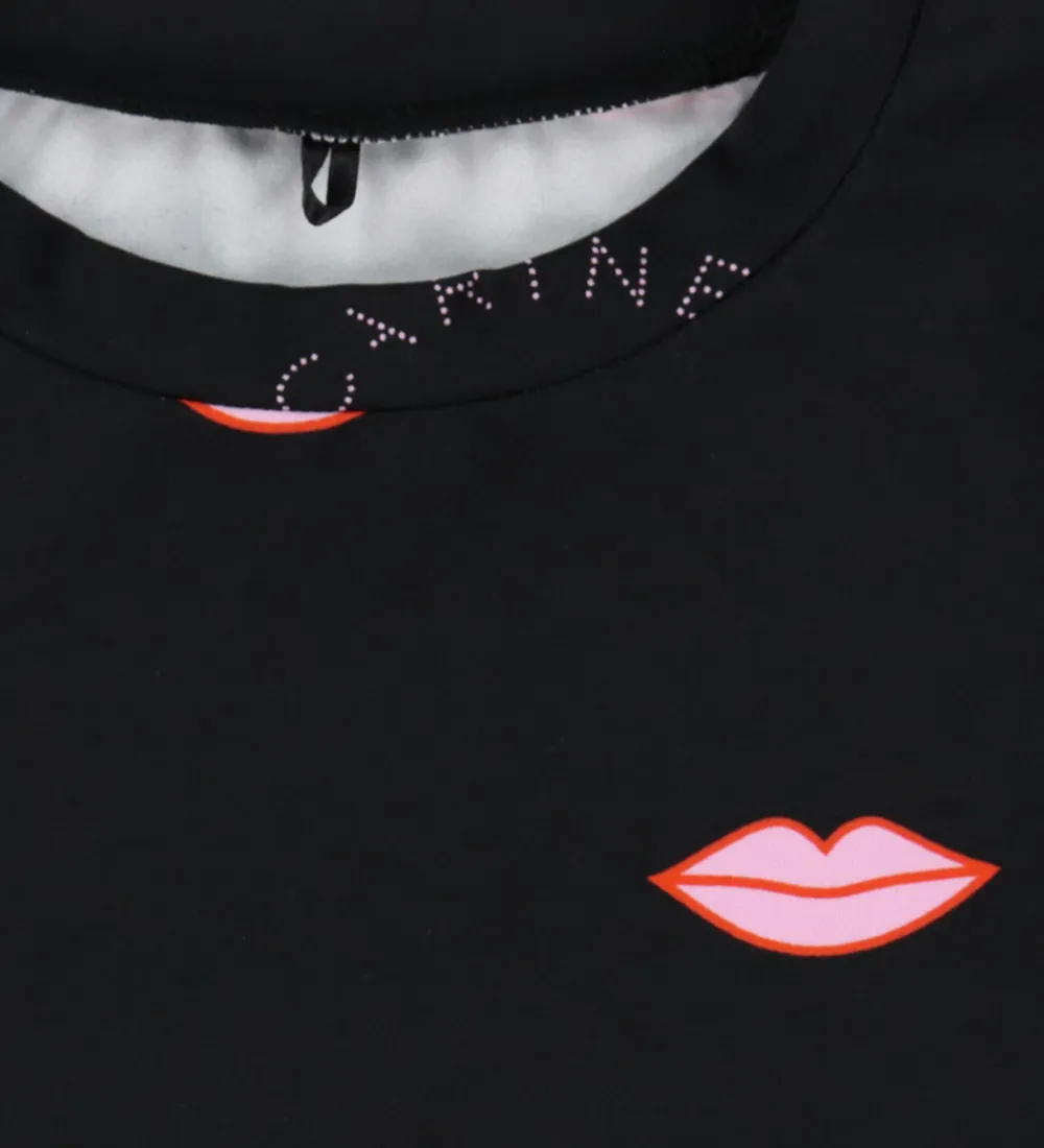 Badebluse - Cropped - UV50+ - Sort m. Læbe|Stella McCartney Kids Online