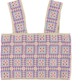 Top - Cropped - Hæklet - Sand/Lilla/Blå/Ro|Stella McCartney Kids New