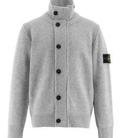 Cardigan - Uld/Viskose - Gråmeleret|Stone Island Clearance