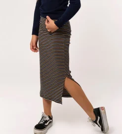 Nederdel - Rib - TnPriscilla - Navy Blazer Striped m. Gl|The New New