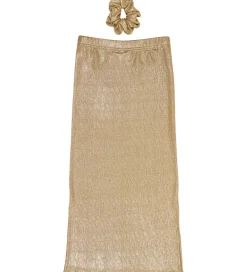 Nederdel m. Scrunchie - TnRosalind - Guld|The New Sale