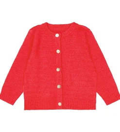 Siblings Cardigan - Strik - TnsKeve - Geranium m. Glimme|The New Clearance