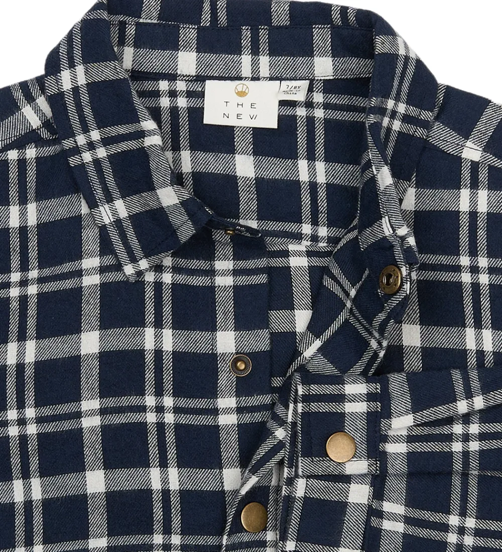 Skjorte - TnRonan - Navy Blazer Check|The New Sale