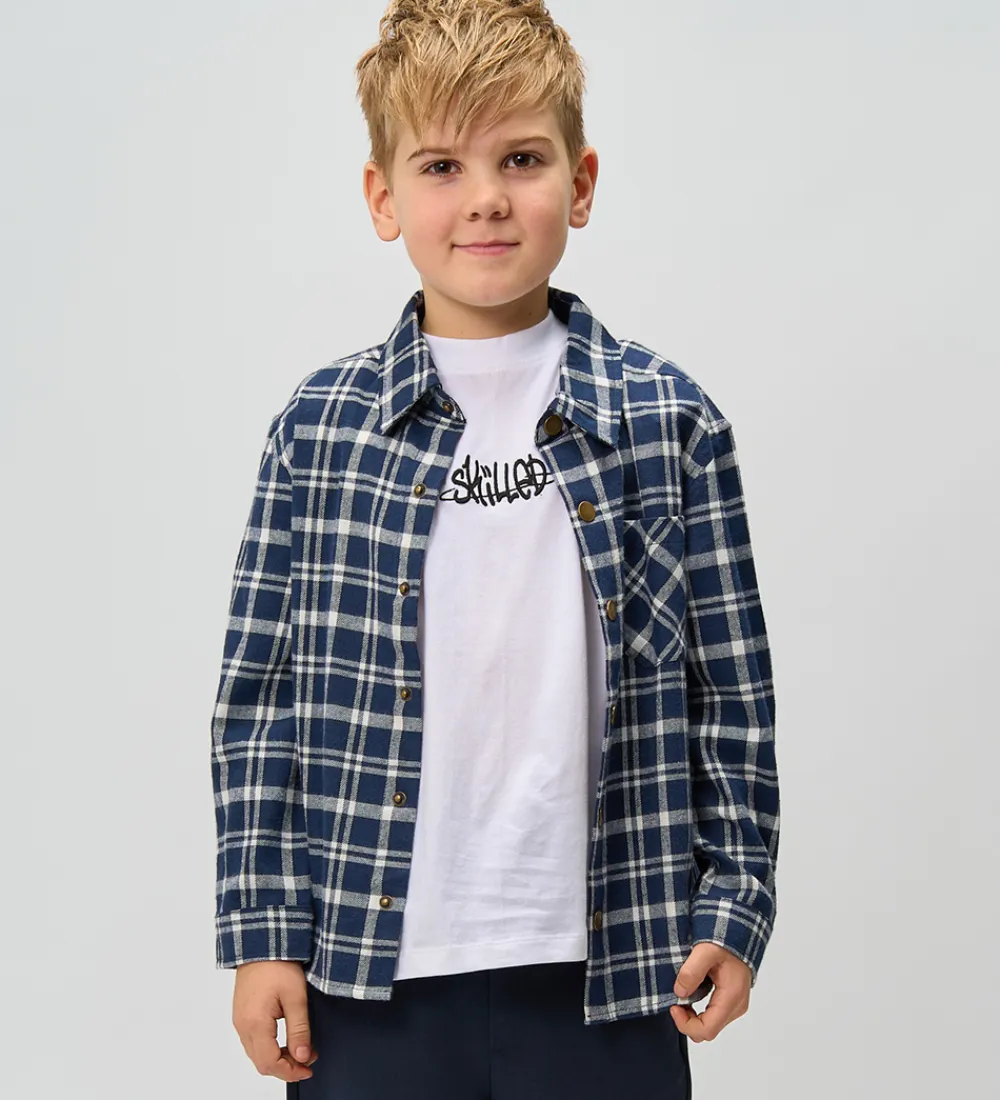 Skjorte - TnRonan - Navy Blazer Check|The New Sale