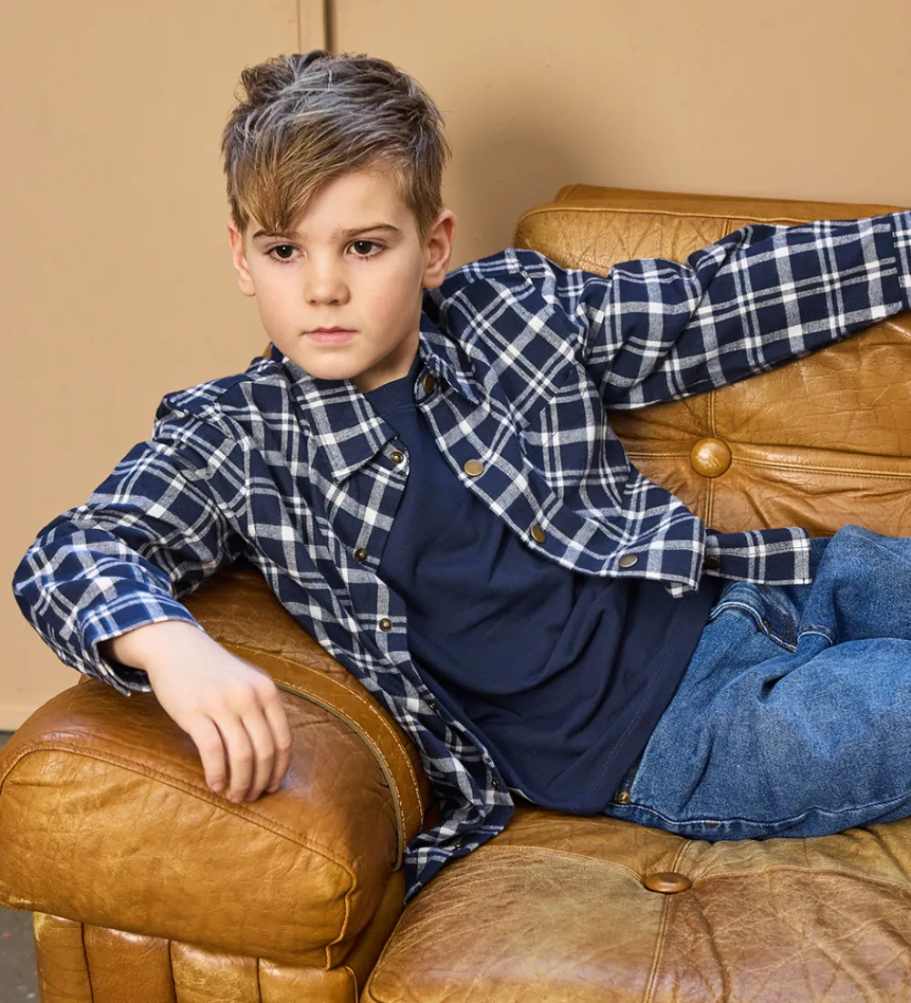 Skjorte - TnRonan - Navy Blazer Check|The New Sale