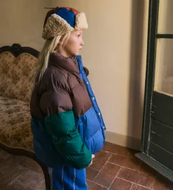 Dynejakke - Color Block - Mørkeblå|Tiny Cottons Hot