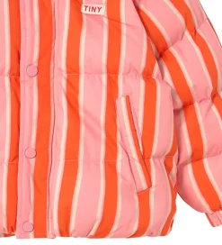 Dynejakke - Retro Stripes - Summer Red/Pink|Tiny Cottons