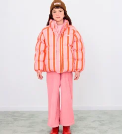 Dynejakke - Retro Stripes - Summer Red/Pink|Tiny Cottons